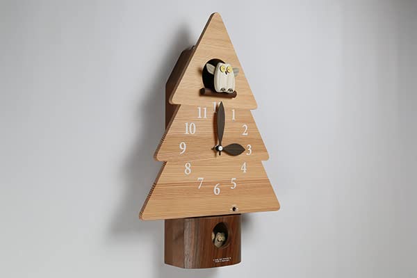 Amazon.co.jp: 「キコリの時計」 木の時計 【森のフクロウ時計