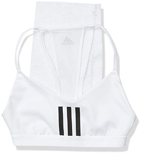 adidas Women's All Me 3-Stripes Mesh Bra White/Black