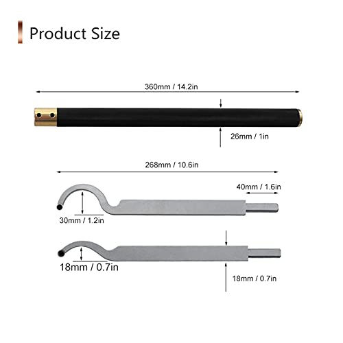 Set profesional de herramientas para torneado de madera con mango de aleación de aluminio miniatura 6