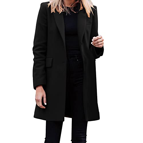 Vestes Blazer Femme Chic De Costume Casual Slim Tailleur À Manches Longue Blazer Polyvalent Classique Mi-long pour Femme