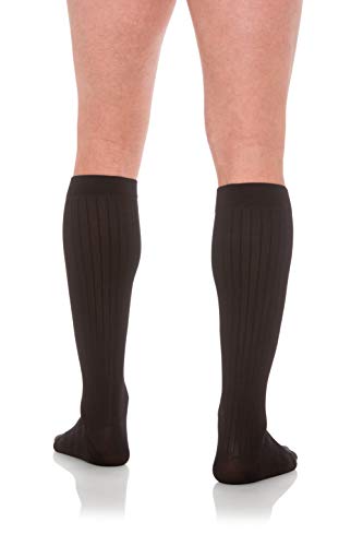 Jomi Compression Men Collection, 15-20Mmhg Compression Socks Microfiber 102 (Large, Black) #TOP2