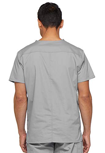 Image of Dickies Mens V-Neck Scrub Top with 5 Pockets - Medical & Nursing Uniform Shirt, Side Vents - 81906