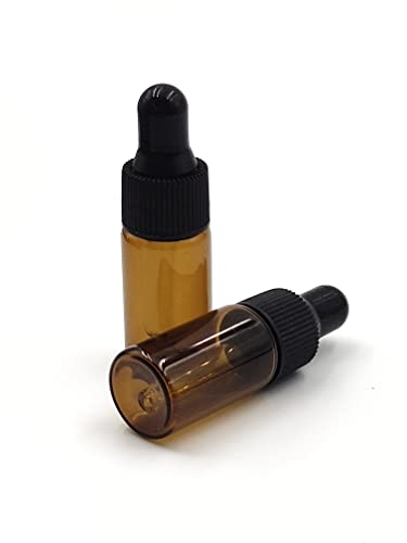 YYNGJCK 15 frascos pequenos conta-gotas de vidro âmbar de 4 ml para óleos essenciais, cosméticos e l