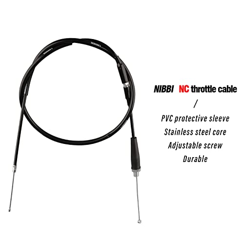 Image of NIBBI Throttle Cable 40.3 inch, Universal Replacement Motorcycle 102.5cm Adjustable Throttle Cable, For Dirt Bike Pit Bike YAMAHA Kawasaki Honda Apollo Motocross