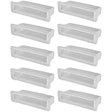 cyclingcolors 10x Einsteck-Lattenhalter 53 x 8 mm Kunststoff für Lattenrost Holzrahmen Bett Endkappen Befestigung zum Einfräsen, weiß