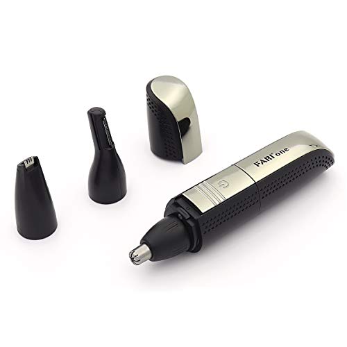 FARI Nose Hair Trimmer Kit, USB Rechargeable 3 in 1 Facial and Body Hair Clipper Set for Men, Waterproof Beard Sideburn Eyebrow and Ear Hair Remove