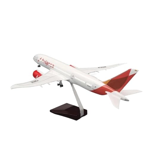 Modelo de avión de resina Avianca B787 réplica de colección fundida a presión