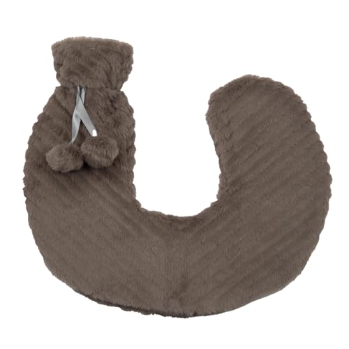 A2Z Hot Water Bottles U-Shaped Soft Plush Fleece Cover - Hot Bottle HB1155 Grey