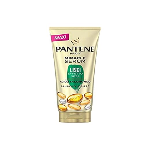 Pantene Pro-V Miracle Serum liso efecto seda, tratamiento intensivo y nutritivo, con o sin aclarado, con ácido hialurónico, 220 ml