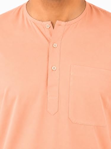Image of Men's Cotton Halfsleeve Short Kurta for Summer