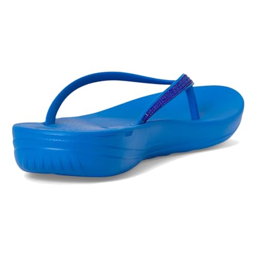 Image of FitFlop Womens iQushion Sparkle Ergonomic Flip Flops for Walking, Lightweight Waterproof Cushioned Thong Sandals for Women with Non Slip Bottom and Arch Support | Lightweight Waterproof Walking Sandals w /Cushioned Comfort & Arch Support