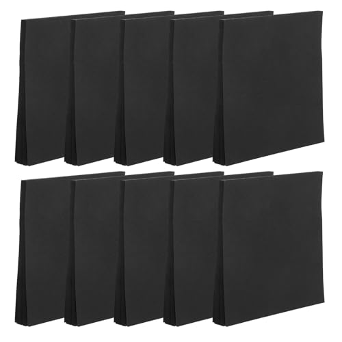 Frcolor 500枚 入り純黒便利貼 自粘式メモパッド 取り外し可能な付箋紙 会議 学校 事務用 多用途コンパクトノートパッド