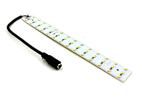 Image of INVENTO 5Pcs 12V 15W 2835 LED Strip White Color 42 SMD LED Plate 200x25x2.5mm with 5.5mm DC Jack High Power Ultra Bright