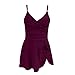 Women's One Piece Swim Dress Front Cross Modest Bathing Suits Tummy Control Wrap Swimsuit Fashion Ruched Swim Skirt Wine Large