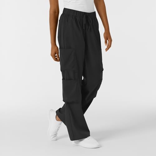 Wink Scrubs for Women, Boundless, Classic Wide Leg Cargo Pants with Full Drawstring and 8 Pockets by WINK - Used condition - Image 6
