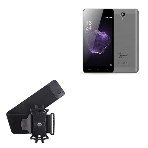 BoxWave Holster Compatible with Kenxinda X9 - ActiveStretch Sport Armband, Adjustable Armband for Workout and Running - Jet Black