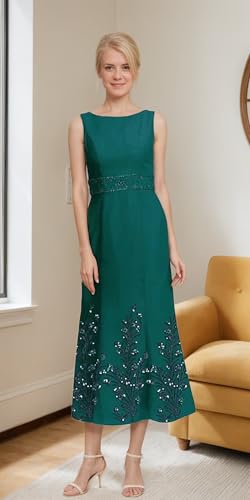 2 Pieces Mother of The Bride Dresses Tea Length Long Sleeve Chiffon Laces Formal Evening Gowns with Jacket3