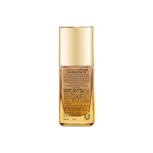 Image of Lakme Makeup+Skincare VitC Superglow Skin Perfecting Tint Warm Beige W240 25ml (Pack of 2)