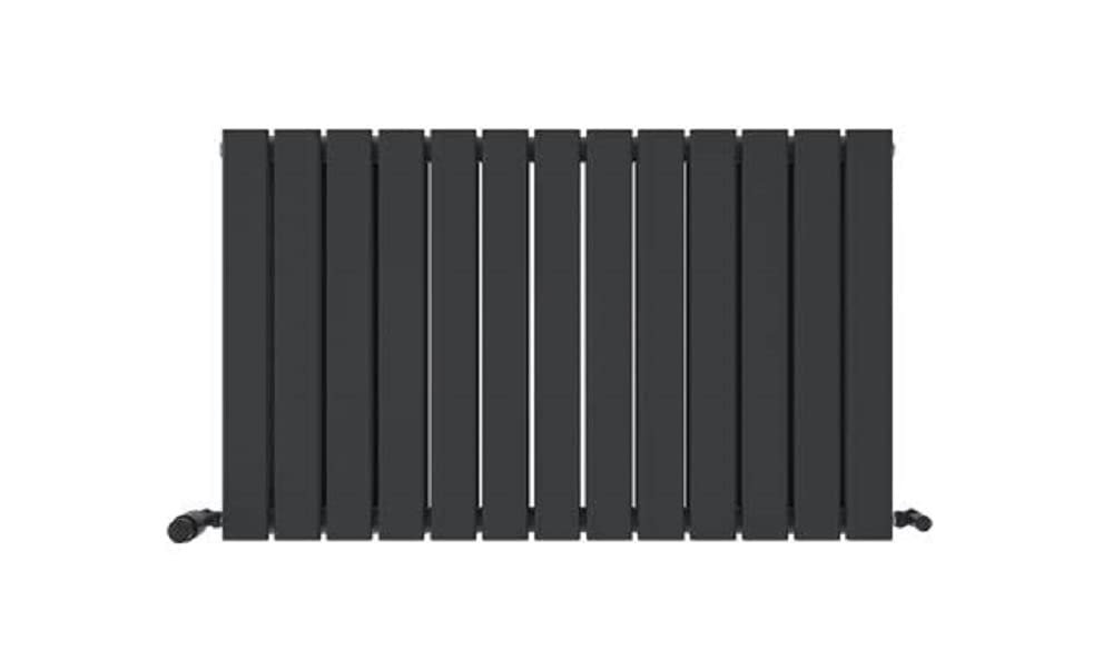iBathUK Apex Horizontal Radiator, Double Flat Panel Radiators, 600x988mm Slim Radiator for Bathroom,Kitchen,Living Room- Anthracite — image 1