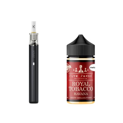 �y�L�b�N��MAX�zKIWI Spark × Five Pawns�m60ml�n�Z�b�g�I / �^�o�R�n�t���[�o�[/�䖝���Ȃ��։�VAPE�Z�b�g/�����Ɠ����̋��h�� �d�q�^�o�R �^�[�� �j�R�`��0 VAPE �x�C�v (Black/���L�b�h�FRoyal Tobac
