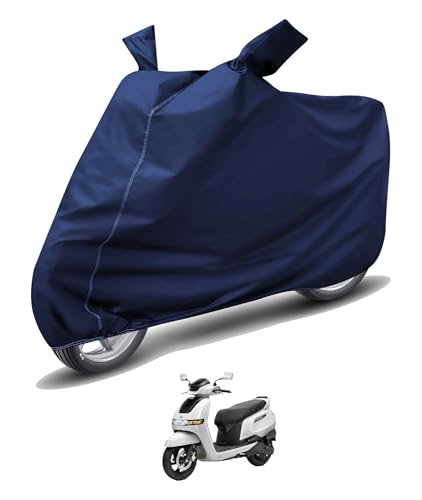 Image of Auto Hub Waterproof Scooty Cover Compatible with TVS iQube Dustproof, UV Protection Two Wheeler Scooty iQube Cover - Blue