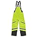 Insulated Thermal Bib Overalls, High Visibility, Weather-Resistant, Large, Ergodyne GloWear 8928,Lime
