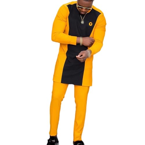 Survêtements Dashiki de mode africaine pour homme avec ensemble chemise et pantalon