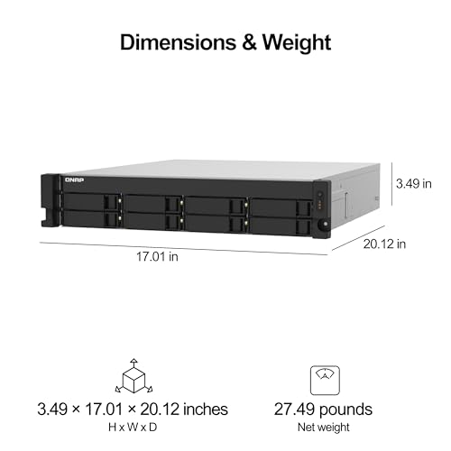 Image of QNAP TS-832PXU-RP-4G 8 Bay High-Speed SMB Rackmount NAS with Two 10GbE and 2.5GbE Ports, Redundant PSU (TS-832PXU-RP-4G-US)