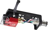 Audio Technica VM540ML/H Dual Moving Magnet Phono Cartridge/Headshell Combo Kit (Black/Red)