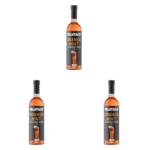 Image of Fruitaco Orange Mint Syrup: Perfect Mixer For Enhancing Mocktails & Cocktails, Drinks, And Mojitos At Parties, Conveniently Packaged In A 750Ml Bottle For All Your Mixing Needs (Pack of 3)