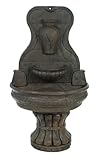 Solid Rock Stoneworks Olive Jar Wall Fountain - 55' Tall - Espresso