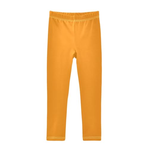 Girl Leggings Tangerine Yoga Leggings Pants Dance Tights Trousers Fashion Stretch Pants, 4T