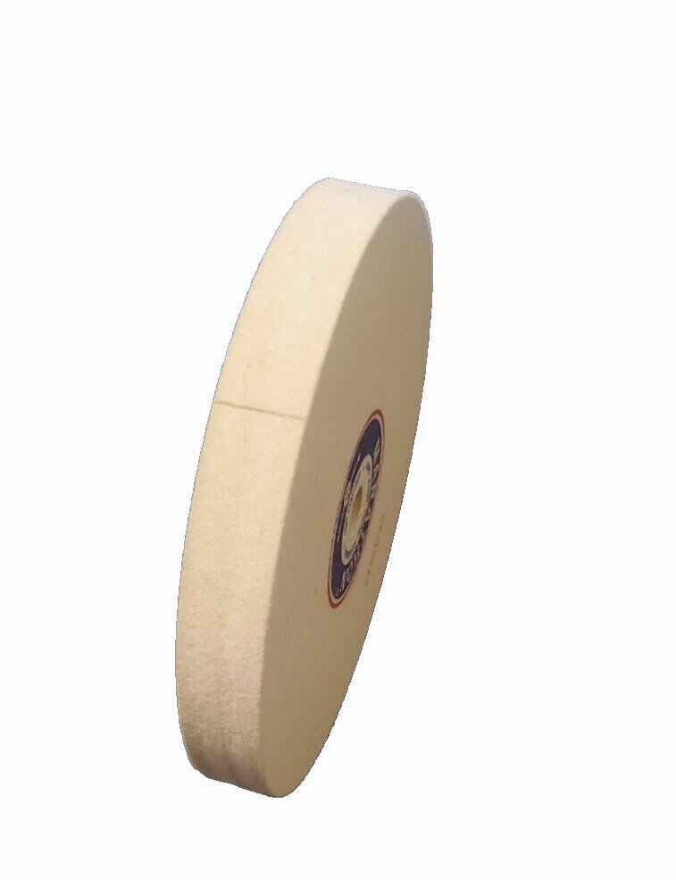Marathon 8" x 1" x 3/4" Hole Felt Wheel, Hard Density, 100% Wool, Polishing