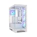 Produktbild NOX XTREME PRODUCTS Hummer Glock White  ATX/Micro-ATX/ITX Mid-Tower mit rahmenlosem Glas-Seitenpanel, Platz für 10 Lüfter, 4 vorinstallierte 120mm Lüfter, USB-C & USB3.0, Weiß
