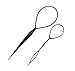 Plastic Magic Hair Braid Ponytail Maker Clip Tool Simple Diy Hair Style Accessories Styling Black (2 pcs)