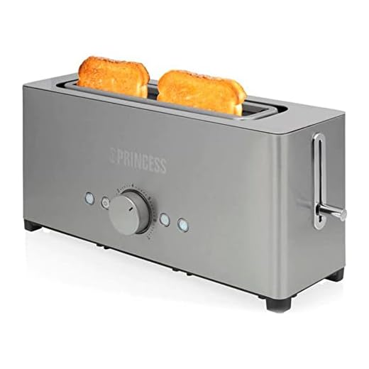 Princess Tostador 1 Ranura Boca Ancha INOX 1050W Rebanada LARGAJP20 (142335)