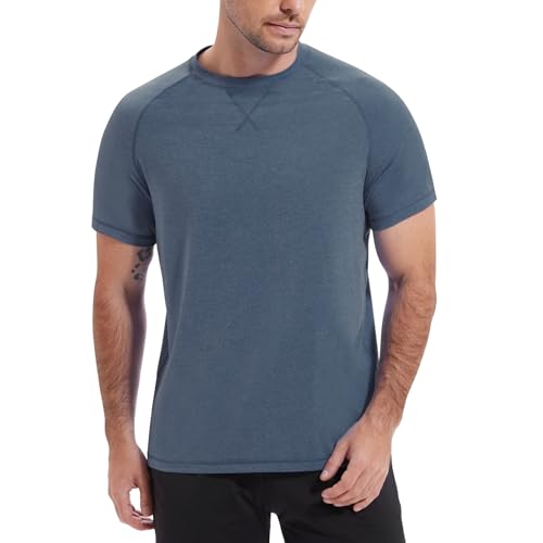 Image of Mens Swim Shirts UPF 50+ Sun Shirts Rash Guard Quick-Dry Fishing T-Shirts