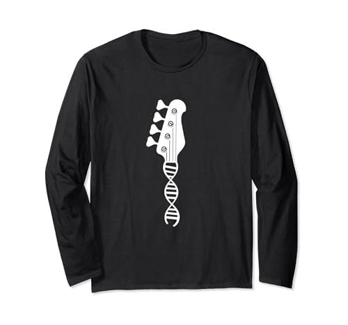 Bass Guitar DNA Musician - Bass Player Guitarist Bassist Long Sleeve T-Shirt, Black