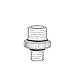 ACE GLASS 5842-50 Series Coupling, 50-25 mm Diameter, Teflon