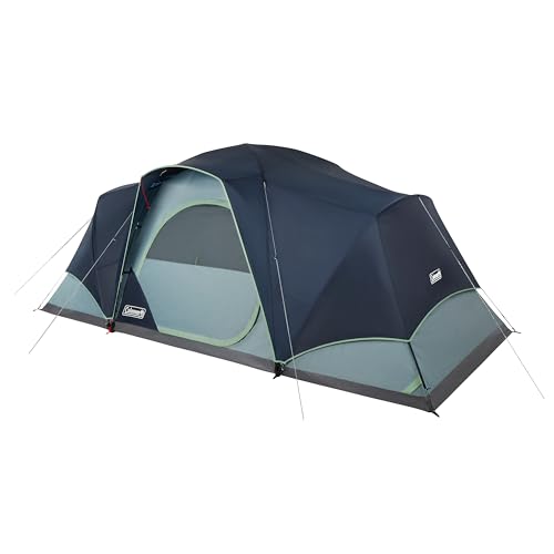Coleman Skydome XL Large Family Tent, Weatherproof 8/12 Person Tent Sets Up in 5 Mins, Rainfly & Carry Bag Included, Made of PFAS-Free Materials