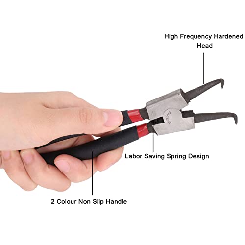 Multifunctional Circlip Pliers 7In Snap Ring External Bent Jaw Hand Tool For Installation Removal #TOP1