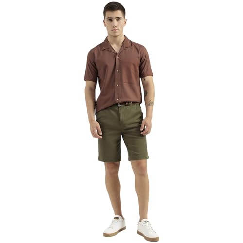 Image of United Colors of Benetton Regular Fit Resort Collar Solid Shirt