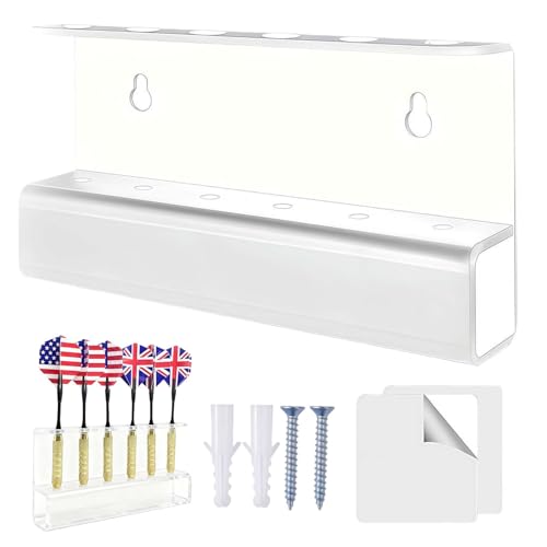 Soporte de dardos acrílico con capacidad múltiple para montaje en pared
