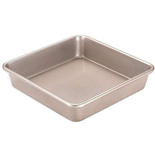 CHEFMADE 9-Inch Square Cake Pan Non-Stick Deep Dish Bakeware for Oven Baking Champagne Gold