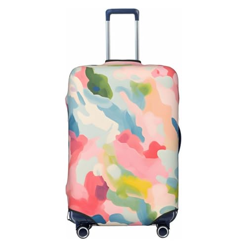 Color Camouflage Travel Luggage Cover for Suitcase Anti-Scratch Fashion Suitcase Protector Washable Elastic Baggage Covers Fits 18-21 Inch Luggage for Travel Beach Holiday