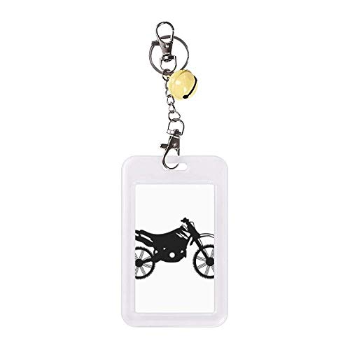 Funda para tarjetas de crédito con ilustración de motocicleta amarilla
