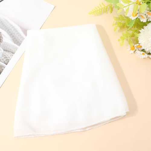 White Chiffon Shawl Wrap Summer Soft Capelet Wedding Bridal Accessory Shoulder Cover Up Bolero Flapper Shawls Shrug Cape Elegant Scarves for Women Evening Formal Dress Bridesmaid Dressy3