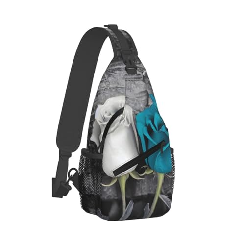 Bolso cruzado tipo mochila deportiva para hombre y mujer negro miniatura 2