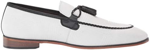 Stacy Adams Men's Bianchi Tassel Slip-On Loafer, Black and White, 10.5 Medium US | Image 5