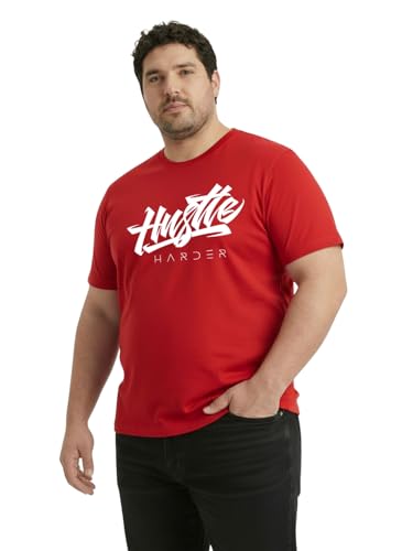 Image of Toodlegram Men Plus Size Printed T-Shirt | Round Neck Half Sleeves | Regular Fit Big & Tall | Pure Cotton Casual Summer Wear T-Shirt for Men